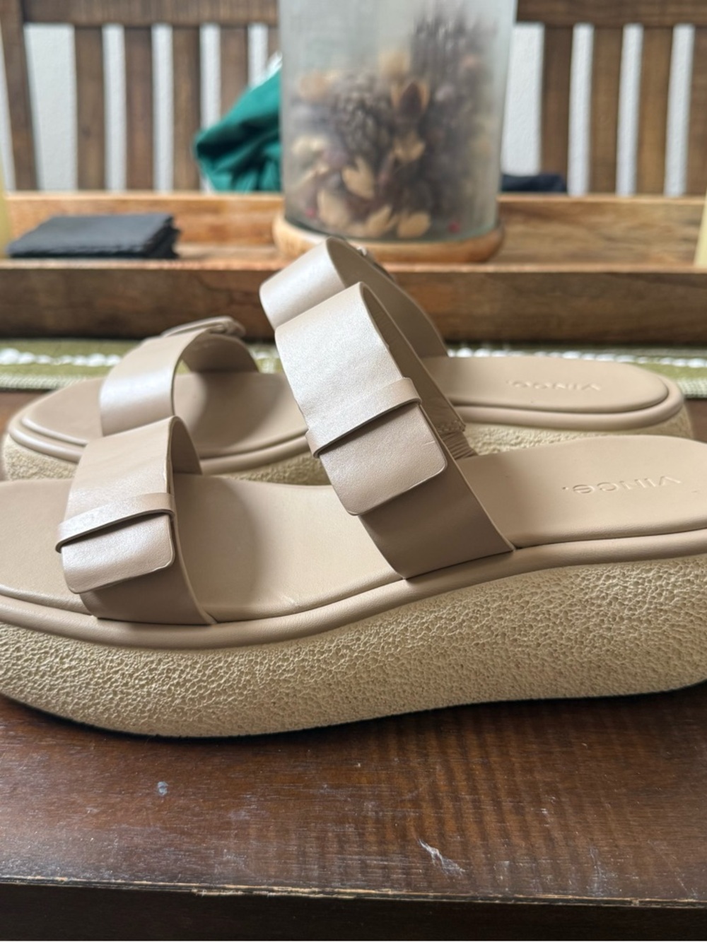 Vince Lagos Leather Platform Slide Sandal - Size 9.5